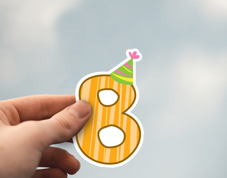 (38) Removable White Vinyl Semi-Glossy Die-Cut Sticker