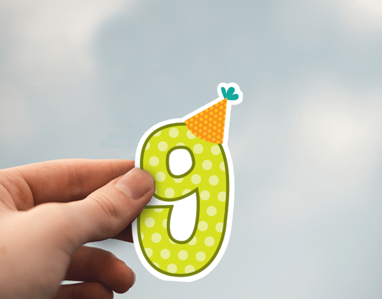 (38) Removable White Vinyl Semi-Glossy Die-Cut Sticker