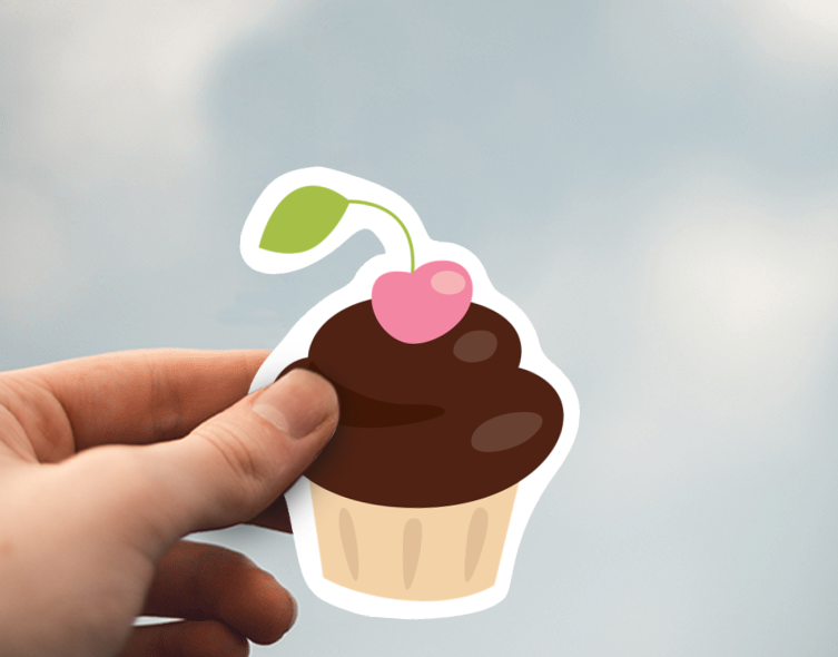 (38) Removable White Vinyl Semi-Glossy Die-Cut Sticker