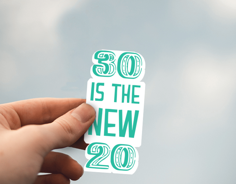 (38) Removable White Vinyl Semi-Glossy Die-Cut Sticker