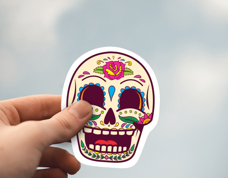(38) Removable White Vinyl Semi-Glossy Die-Cut Sticker