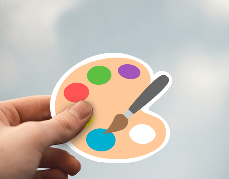 (38) Removable White Vinyl Semi-Glossy Die-Cut Sticker