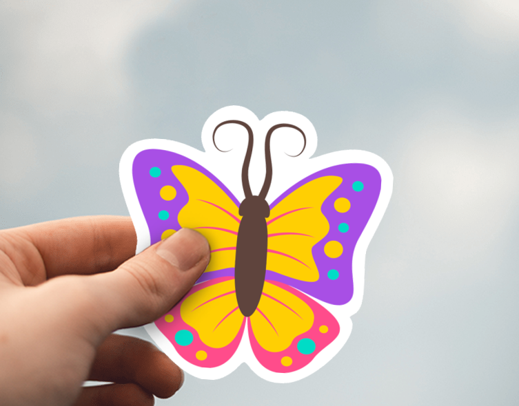 (38) Removable White Vinyl Semi-Glossy Die-Cut Sticker