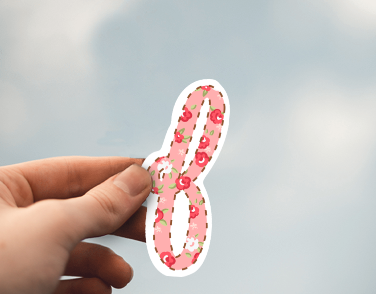 (38) Removable White Vinyl Semi-Glossy Die-Cut Sticker