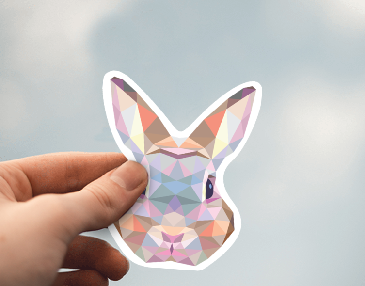 (38) Removable White Vinyl Semi-Glossy Die-Cut Sticker