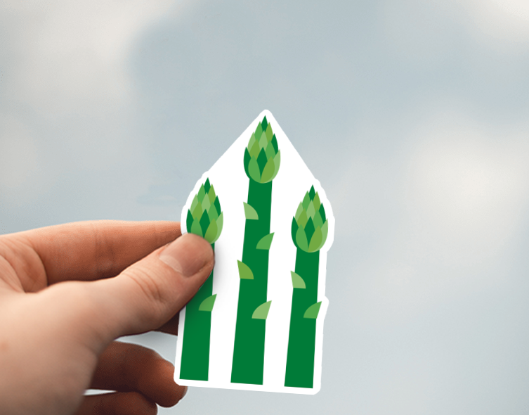 (38) Removable White Vinyl Semi-Glossy Die-Cut Sticker