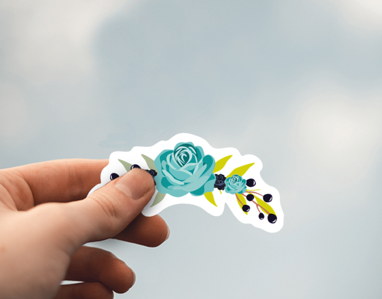 (38) Removable White Vinyl Semi-Glossy Die-Cut Sticker