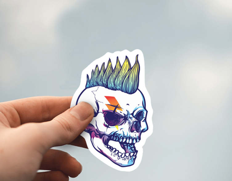 (38) Removable White Vinyl Semi-Glossy Die-Cut Sticker