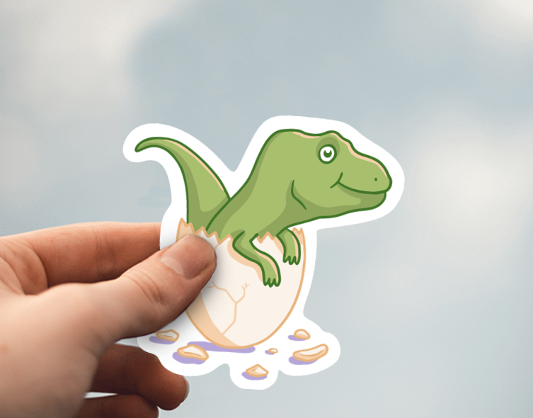 (38) Removable White Vinyl Semi-Glossy Die-Cut Sticker