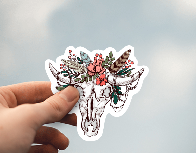 (38) Removable White Vinyl Semi-Glossy Die-Cut Sticker