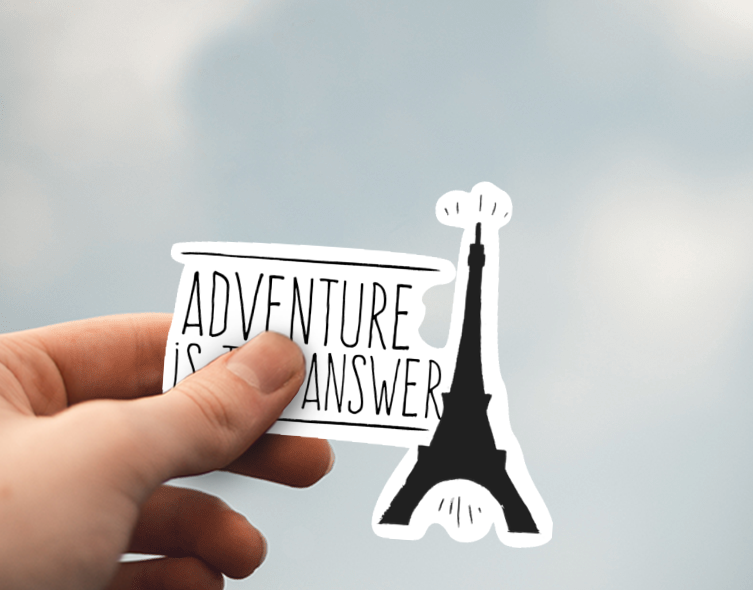 (38) Removable White Vinyl Semi-Glossy Die-Cut Sticker