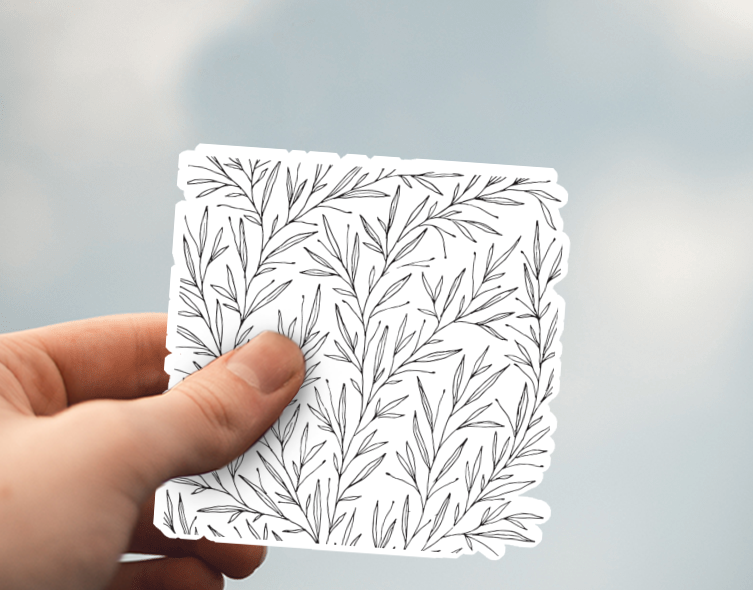 (38) Removable White Vinyl Semi-Glossy Die-Cut Sticker