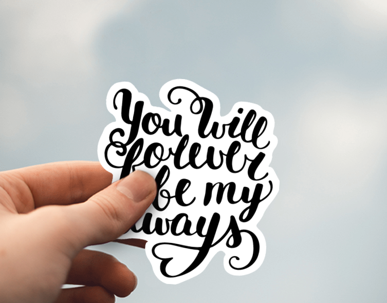 (38) Removable White Vinyl Semi-Glossy Die-Cut Sticker