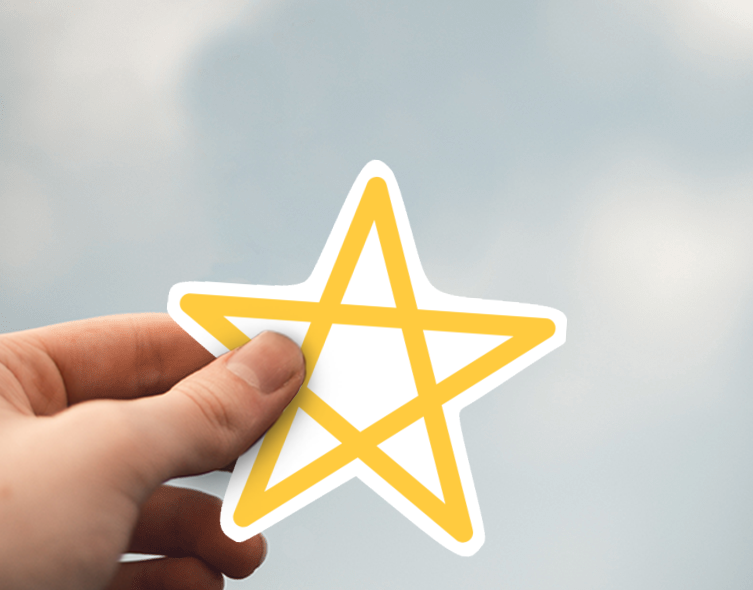 (38) Removable White Vinyl Semi-Glossy Die-Cut Sticker