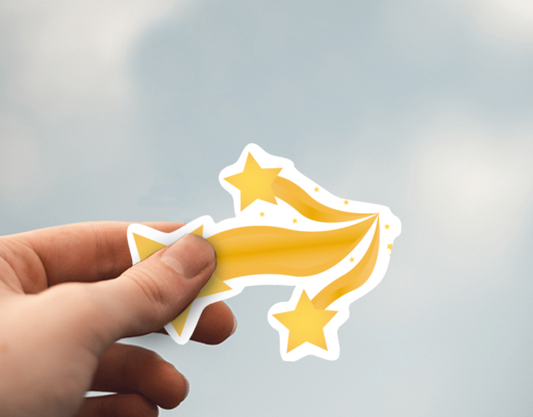 (38) Removable White Vinyl Semi-Glossy Die-Cut Sticker