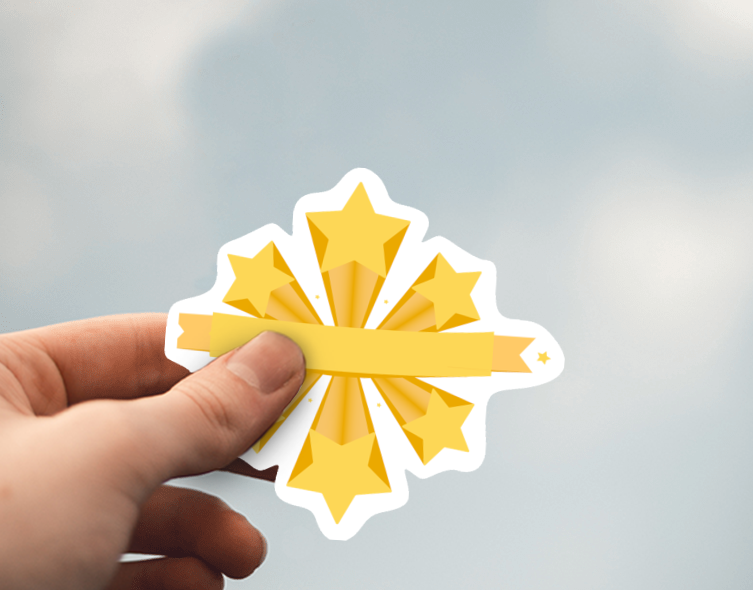 (38) Removable White Vinyl Semi-Glossy Die-Cut Sticker