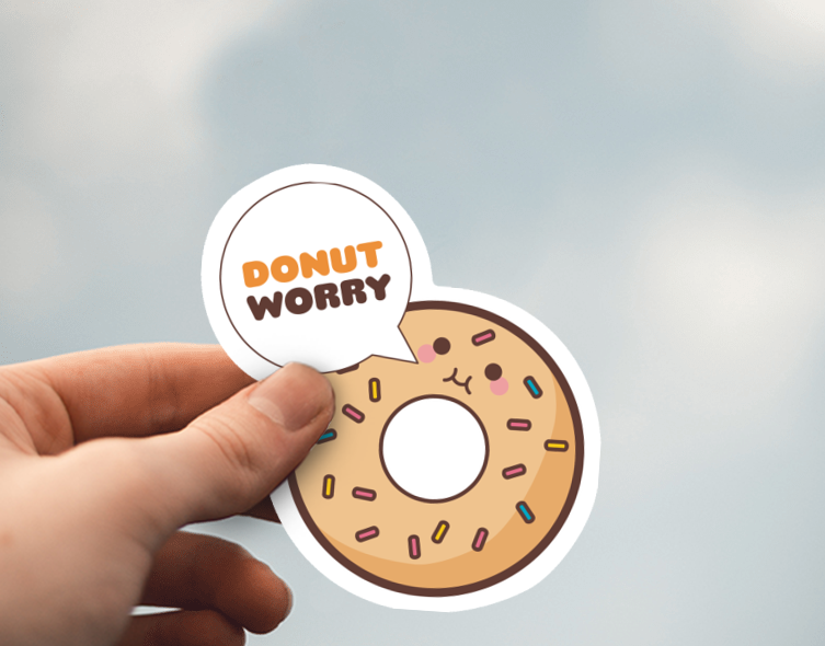 (38) Removable White Vinyl Semi-Glossy Die-Cut Sticker