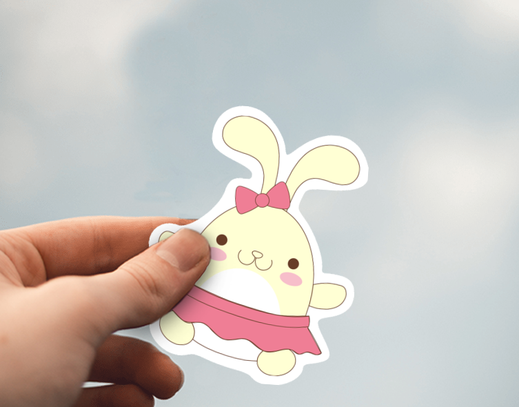 (38) Removable White Vinyl Semi-Glossy Die-Cut Sticker