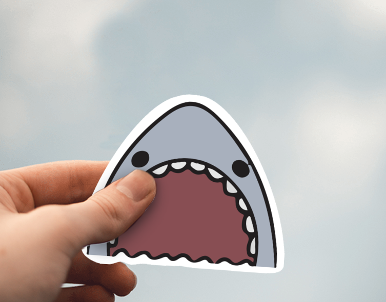 (38) Removable White Vinyl Semi-Glossy Die-Cut Sticker