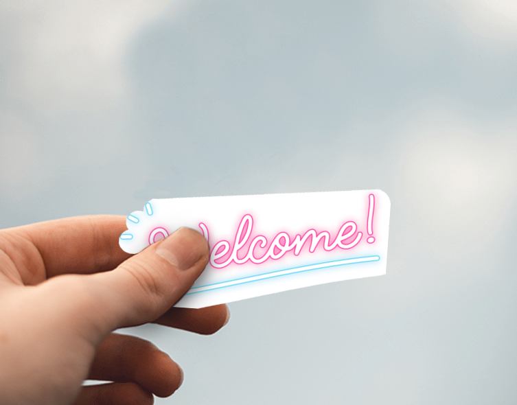 (38) Removable White Vinyl Semi-Glossy Die-Cut Sticker