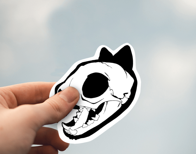 (38) Removable White Vinyl Semi-Glossy Die-Cut Sticker