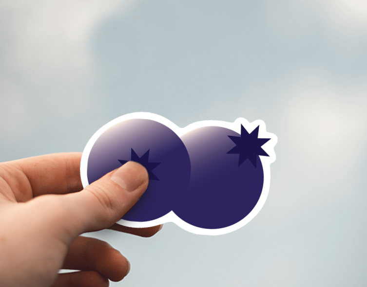 (38) Removable White Vinyl Semi-Glossy Die-Cut Sticker