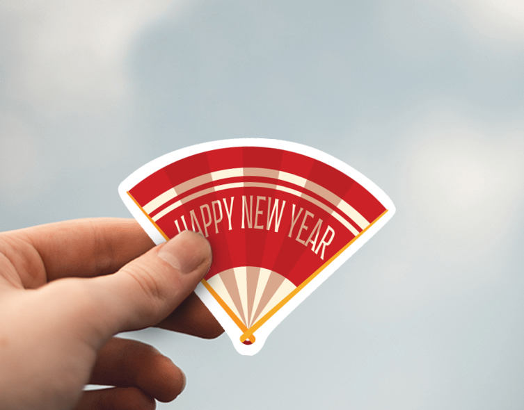 (38) Removable White Vinyl Semi-Glossy Die-Cut Sticker