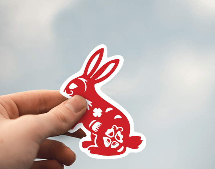 (38) Removable White Vinyl Semi-Glossy Die-Cut Sticker