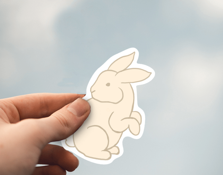 (38) Removable White Vinyl Semi-Glossy Die-Cut Sticker