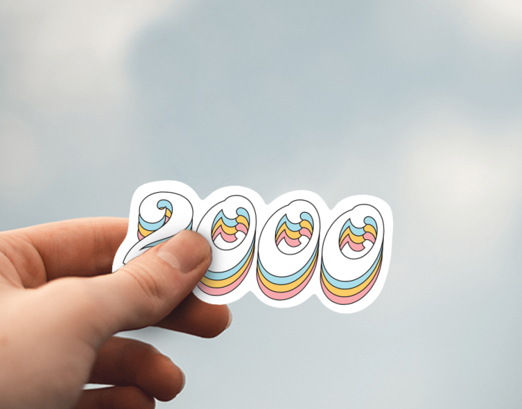 (38) Removable White Vinyl Semi-Glossy Die-Cut Sticker