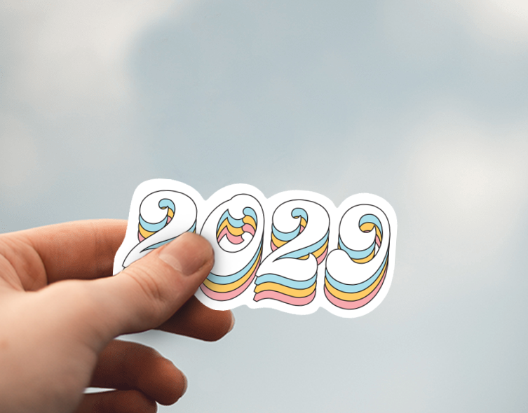 (38) Removable White Vinyl Semi-Glossy Die-Cut Sticker