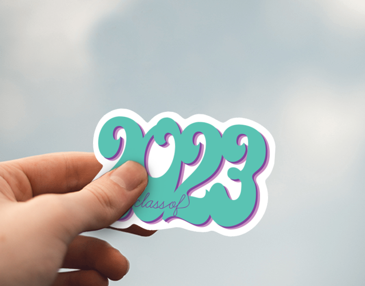 (38) Removable White Vinyl Semi-Glossy Die-Cut Sticker