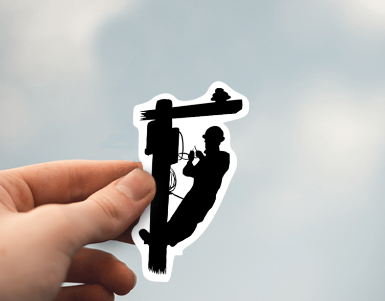 (38) Removable White Vinyl Semi-Glossy Die-Cut Sticker