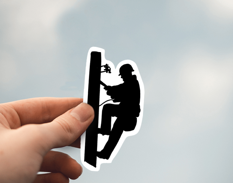 (38) Removable White Vinyl Semi-Glossy Die-Cut Sticker