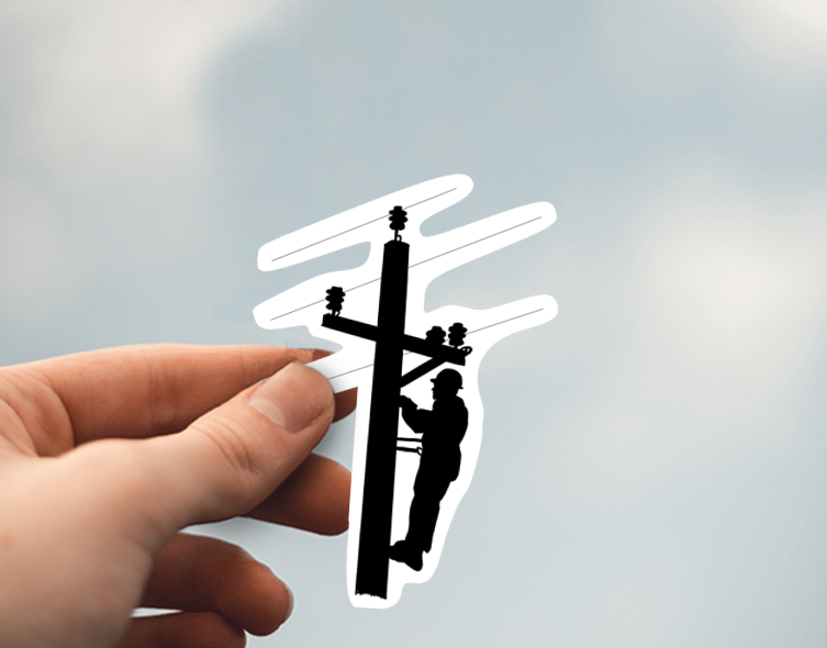 (38) Removable White Vinyl Semi-Glossy Die-Cut Sticker