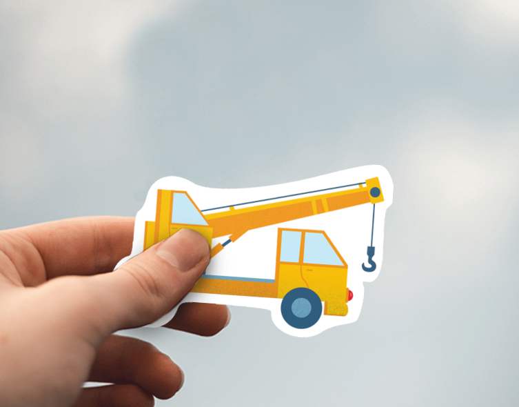 (38) Removable White Vinyl Semi-Glossy Die-Cut Sticker