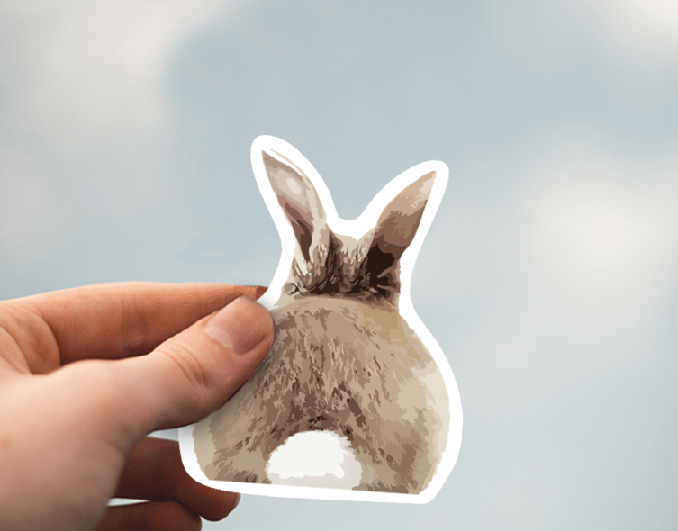 (38) Removable White Vinyl Semi-Glossy Die-Cut Sticker