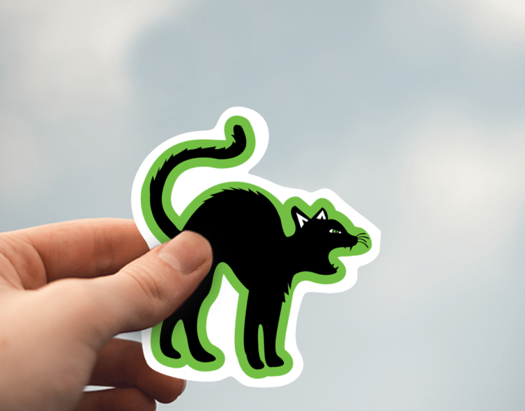 (38) Removable White Vinyl Semi-Glossy Die-Cut Sticker