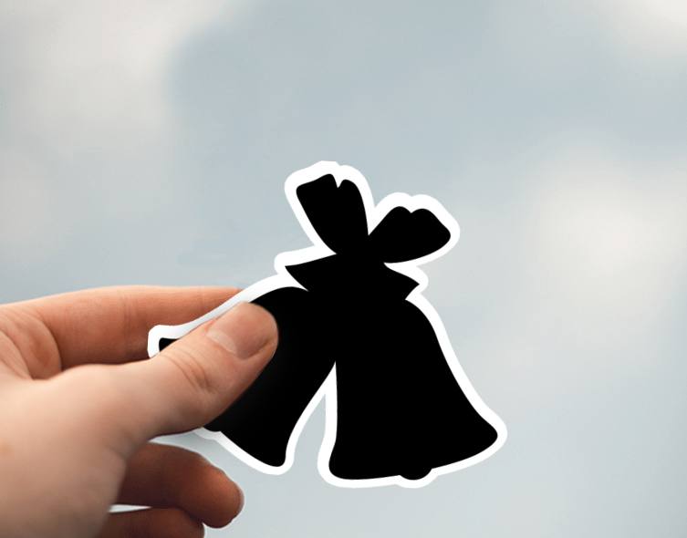 (38) Removable White Vinyl Semi-Glossy Die-Cut Sticker