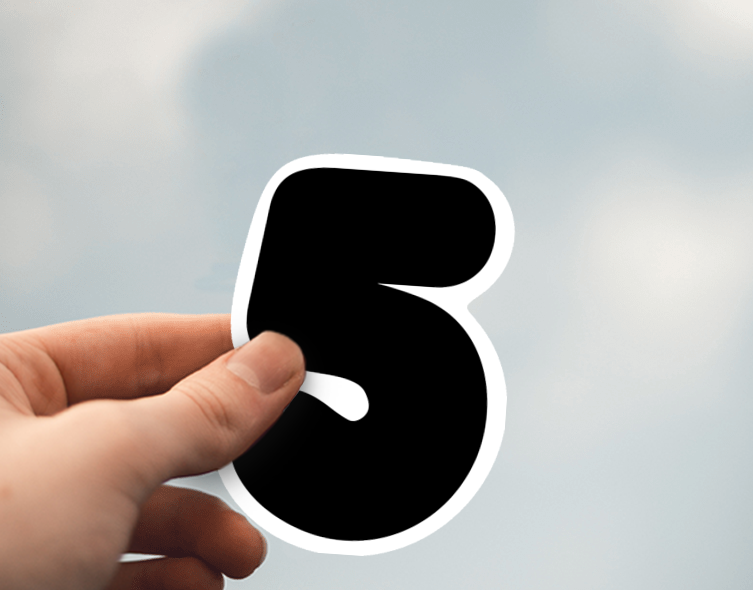 (38) Removable White Vinyl Semi-Glossy Die-Cut Sticker