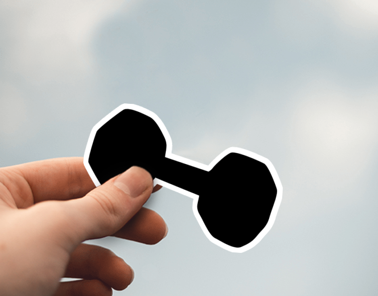 (38) Removable White Vinyl Semi-Glossy Die-Cut Sticker