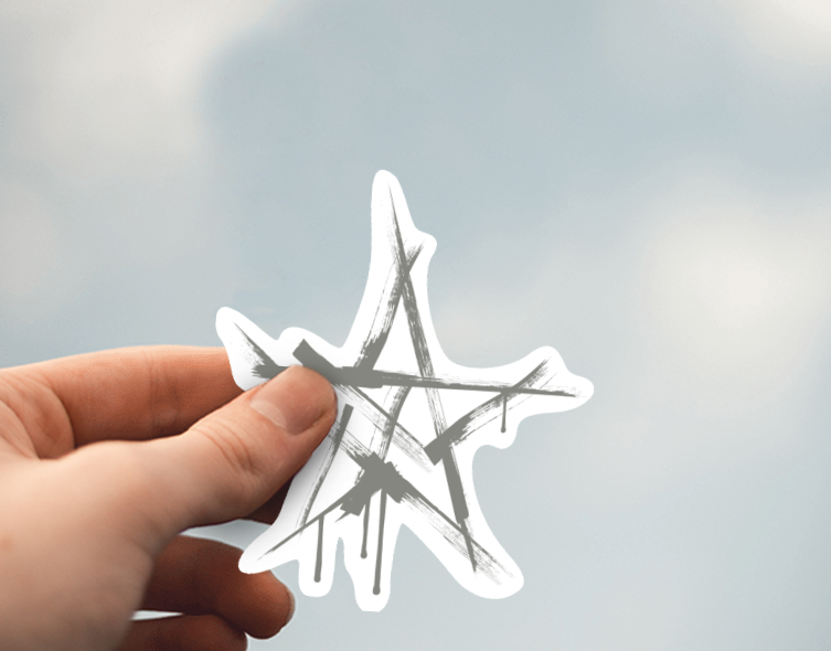 (38) Removable White Vinyl Semi-Glossy Die-Cut Sticker