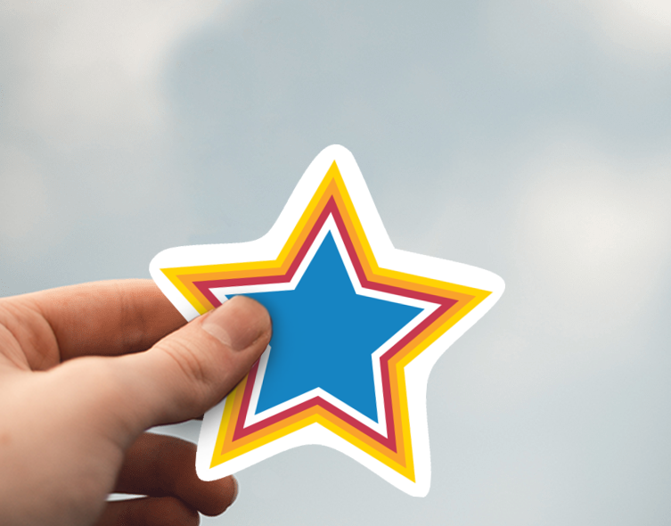 (38) Removable White Vinyl Semi-Glossy Die-Cut Sticker