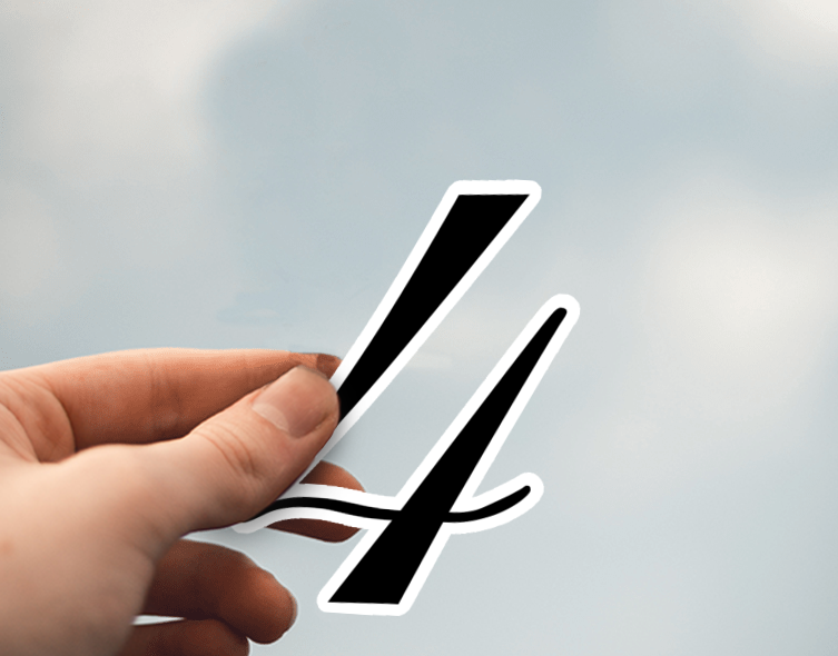 (38) Removable White Vinyl Semi-Glossy Die-Cut Sticker