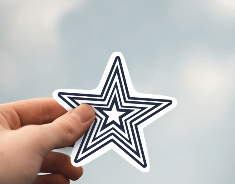 (38) Removable White Vinyl Semi-Glossy Die-Cut Sticker