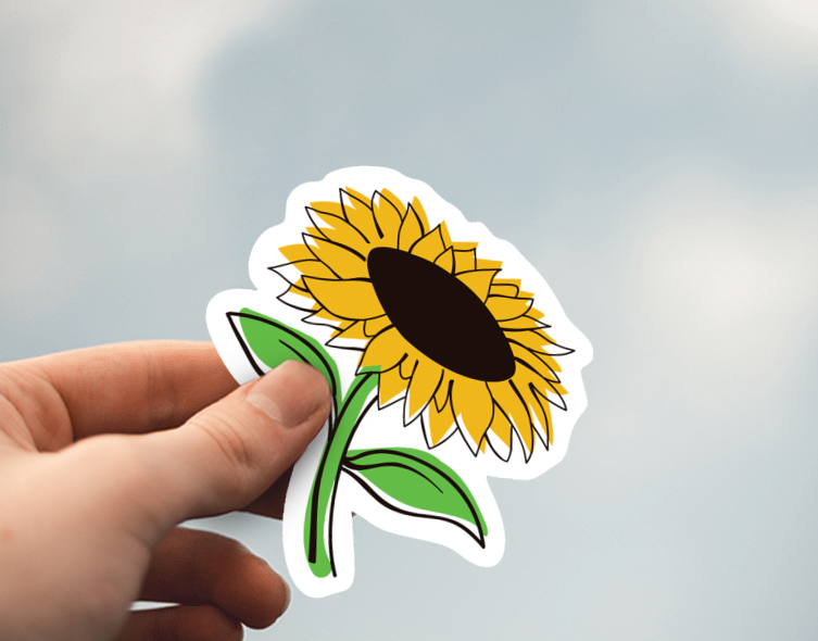 (38) Removable White Vinyl Semi-Glossy Die-Cut Sticker