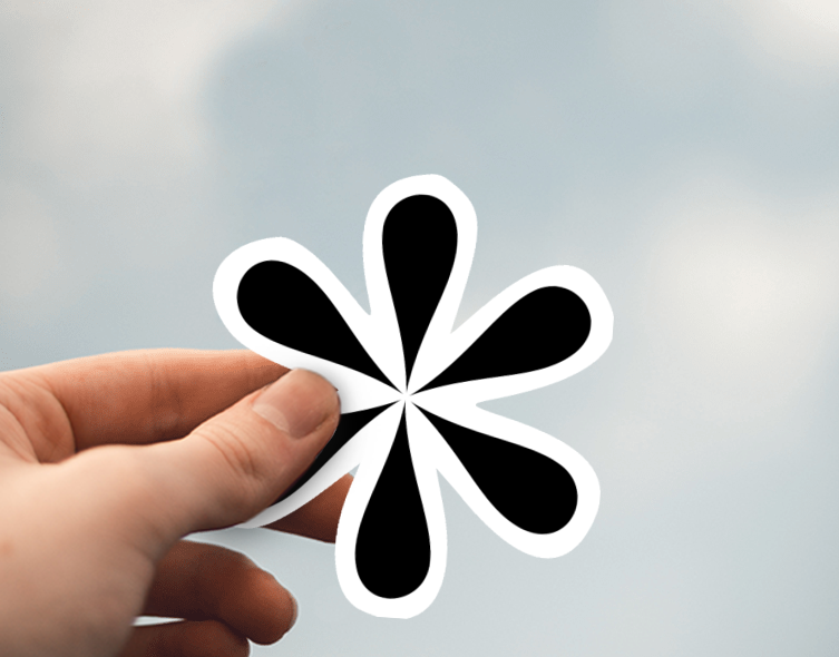 (38) Removable White Vinyl Semi-Glossy Die-Cut Sticker