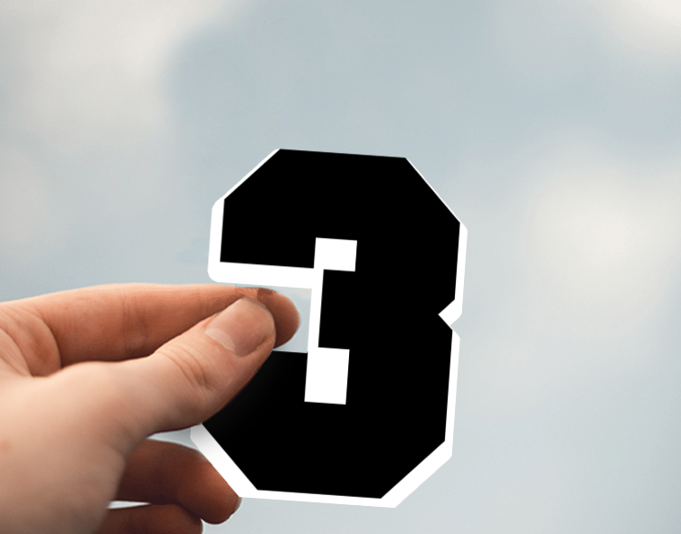 (38) Removable White Vinyl Semi-Glossy Die-Cut Sticker