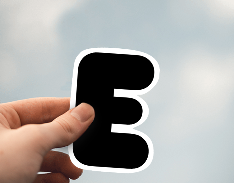 (38) Removable White Vinyl Semi-Glossy Die-Cut Sticker