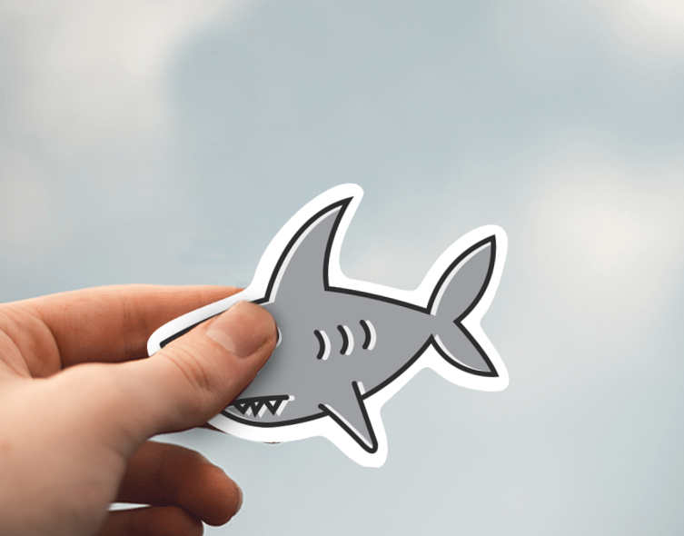 (38) Removable White Vinyl Semi-Glossy Die-Cut Sticker